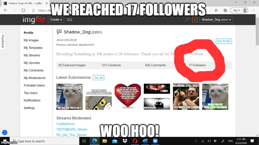 WE REACHED 17 FOLLOWERS; WOO HOO! | made w/ Imgflip meme maker