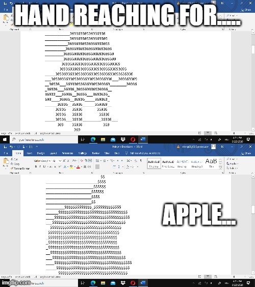 HAND REACHING FOR..... APPLE... | made w/ Imgflip meme maker