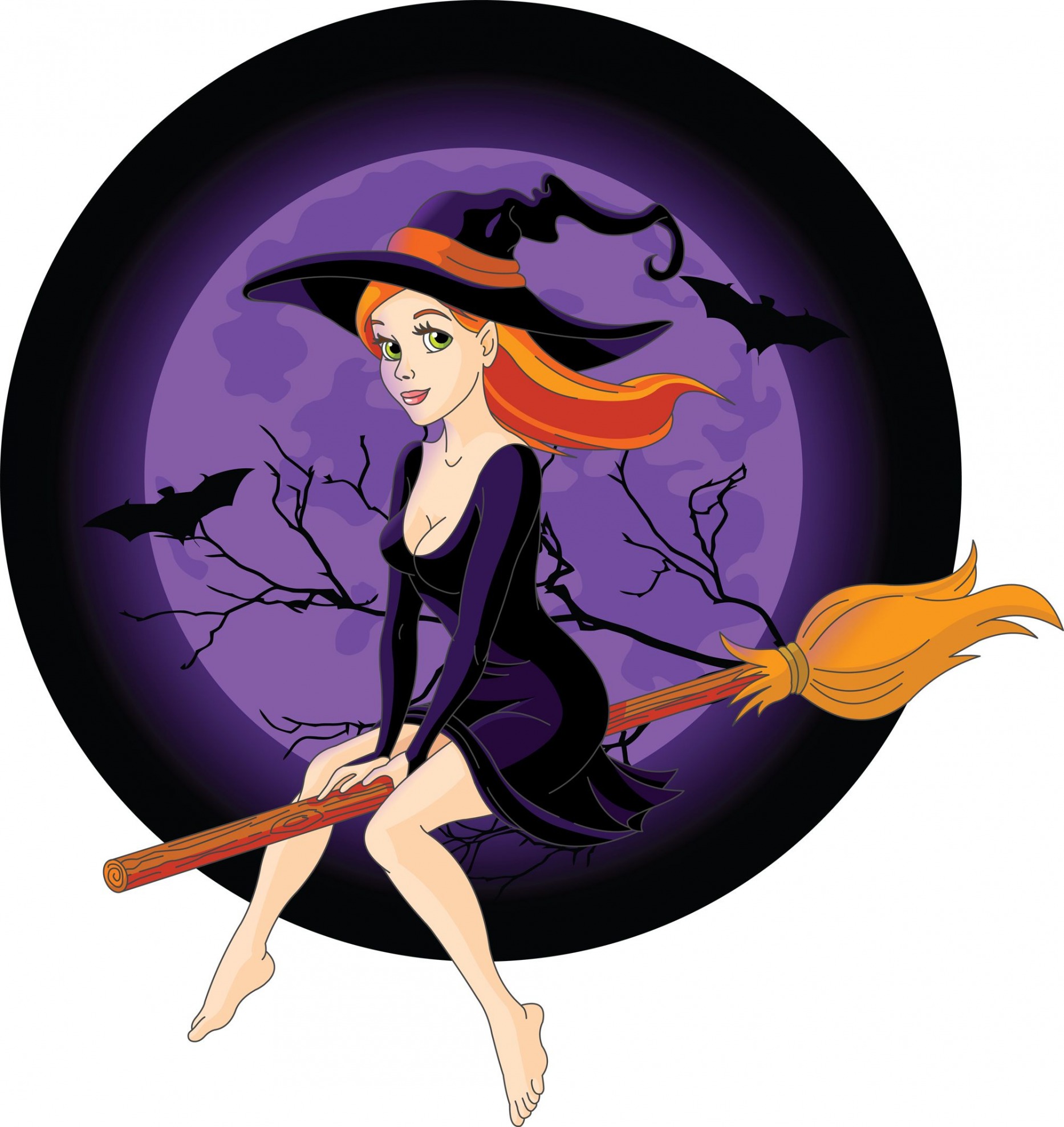 Sexy Witch Redhead Blank Meme Template