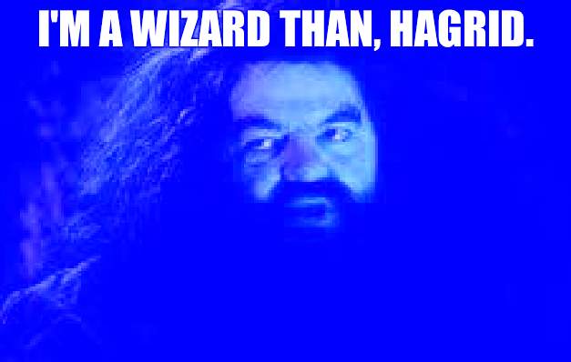 your a wizard harry | I'M A WIZARD THAN, HAGRID. | image tagged in your a wizard harry | made w/ Imgflip meme maker
