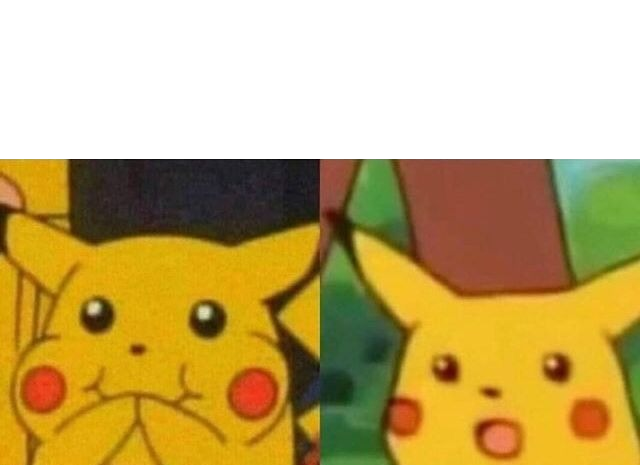 Laughing Pikachu Surprised Pikachu Blank Meme Template