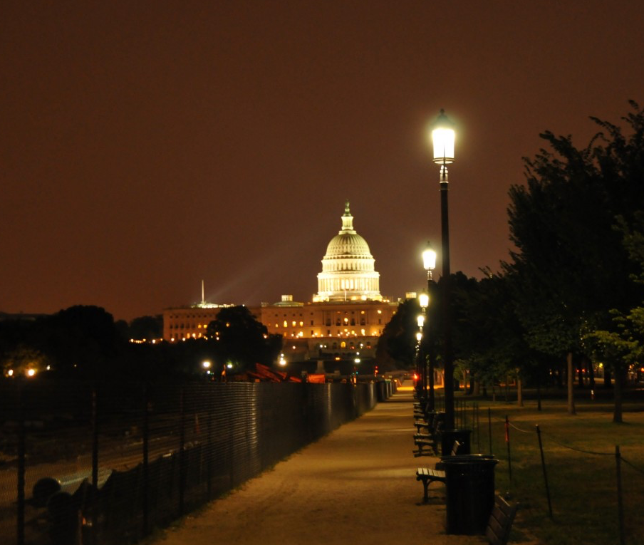 Washington DC night Blank Meme Template