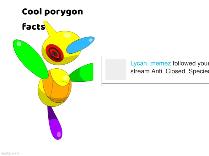No good porygon facts | image tagged in cool porygon facts | made w/ Imgflip meme maker