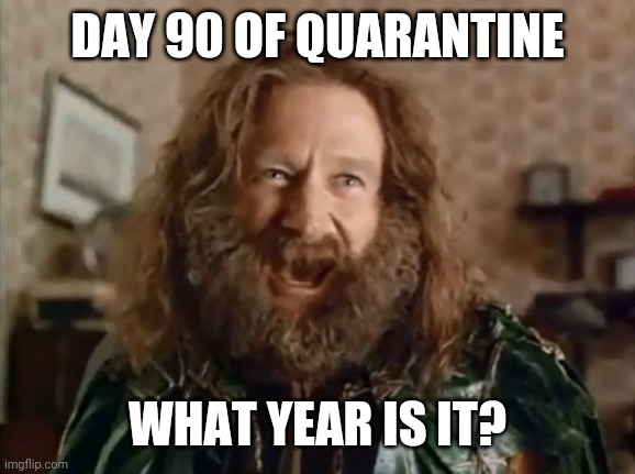 What Year Is It Meme | DAY 90 OF QUARANTINE; WHAT YEAR IS IT? | image tagged in memes,what year is it | made w/ Imgflip meme maker