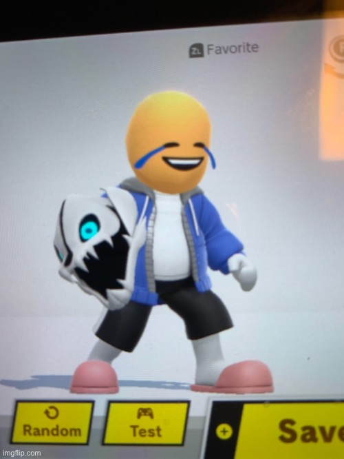 Look its Sans on smash! | image tagged in memes,funny,sans,undertale,cursed image,super smash bros | made w/ Imgflip meme maker