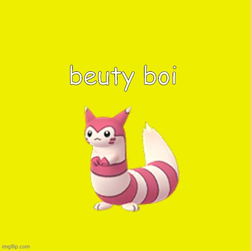 beauti boi | beuty boi | image tagged in furret,shiny furret | made w/ Imgflip meme maker