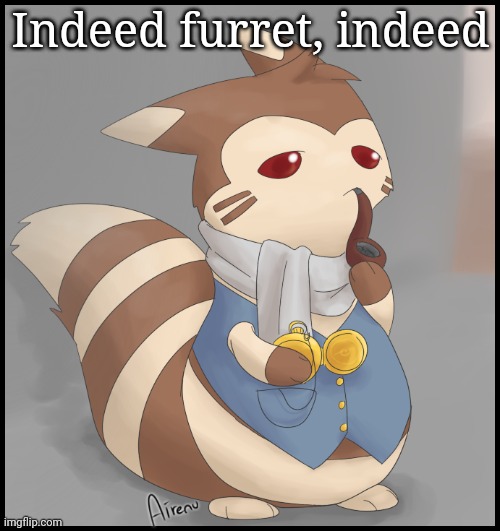 Furret man | Indeed furret, indeed | image tagged in fancy furret | made w/ Imgflip meme maker