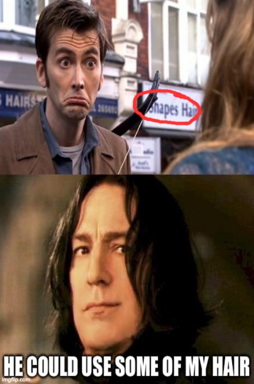 image tagged in hair,severus snape | made w/ Imgflip meme maker