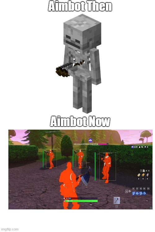 Times Have Changed | Aimbot Then; Aimbot Now | image tagged in memes,gaming | made w/ Imgflip meme maker