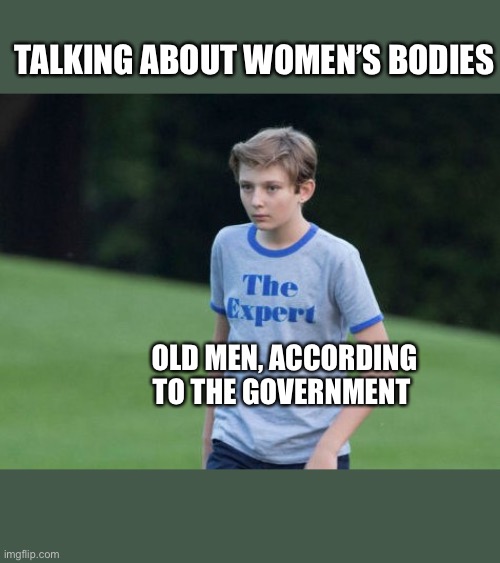 Reproductive rights | TALKING ABOUT WOMEN’S BODIES; OLD MEN, ACCORDING TO THE GOVERNMENT | image tagged in the expert | made w/ Imgflip meme maker