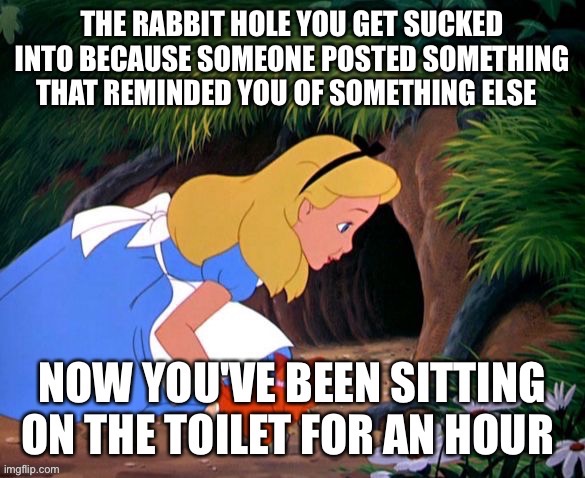 Rabbit hole | image tagged in alice in wonderland | made w/ Imgflip meme maker