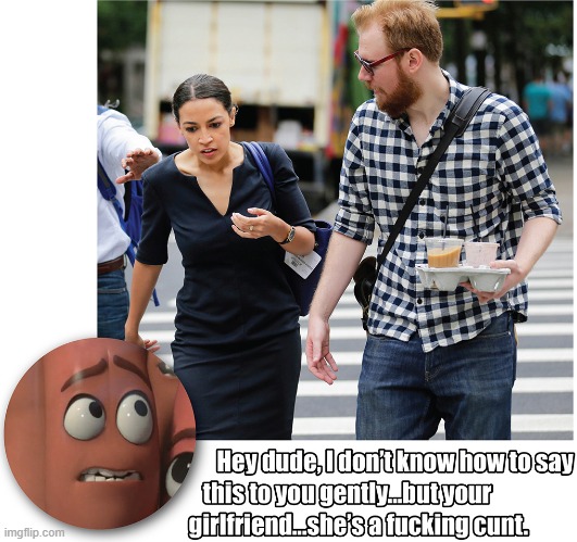 Well done, little sausage. | image tagged in aoc,boyfriend,sausage party,memes | made w/ Imgflip meme maker