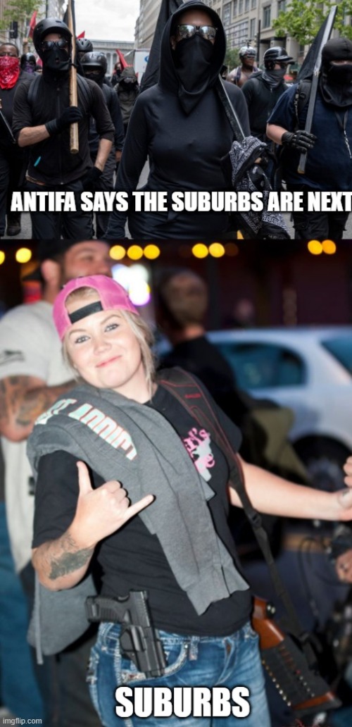 image tagged in antifa,riots,gun control | made w/ Imgflip meme maker