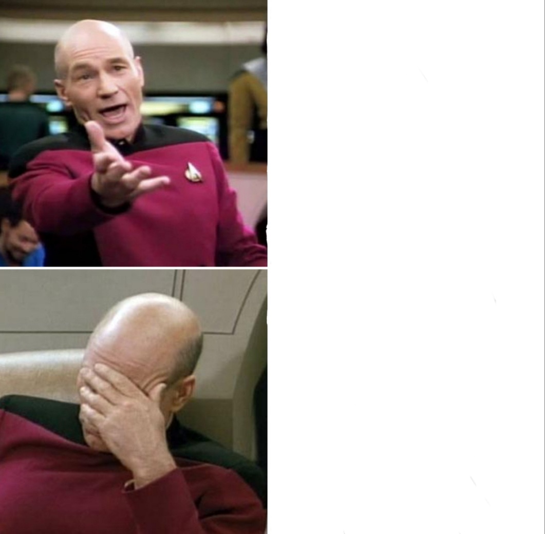 High Quality Picard Disappointment Blank Meme Template