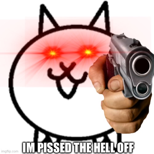 Pissed off cat Blank Meme Template