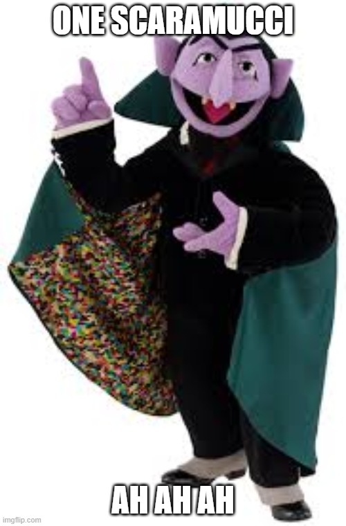 One Scaramucci | ONE SCARAMUCCI; AH AH AH | image tagged in trump | made w/ Imgflip meme maker