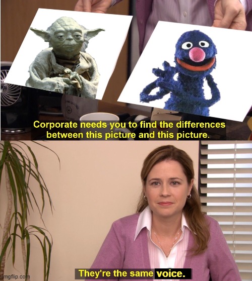 yoda grover | voice. | image tagged in yoda,sesame street | made w/ Imgflip meme maker