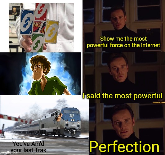 perfection | Show me the most powerful force on the internet; I said the most powerful; Perfection | image tagged in perfection | made w/ Imgflip meme maker