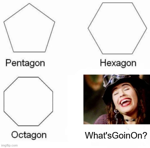 4 Non Blondes | What'sGoinOn? | image tagged in memes,pentagon hexagon octagon | made w/ Imgflip meme maker