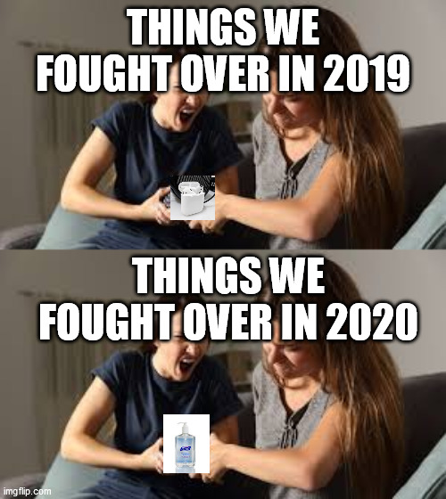 Things we fought over in two years | THINGS WE FOUGHT OVER IN 2019; THINGS WE FOUGHT OVER IN 2020 | image tagged in memes | made w/ Imgflip meme maker