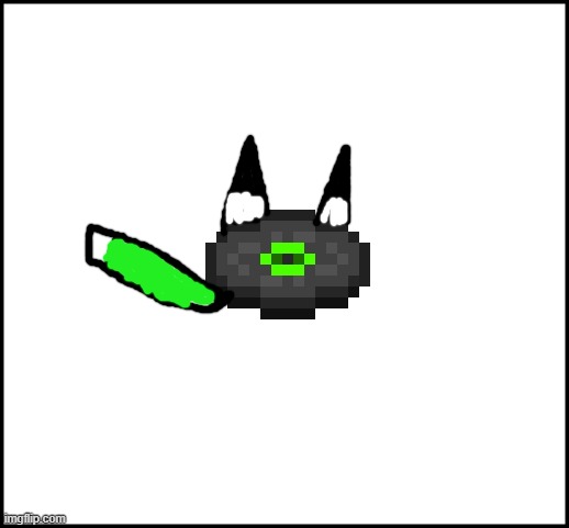 Cat disc is now a cat | image tagged in blank,minecraft | made w/ Imgflip meme maker