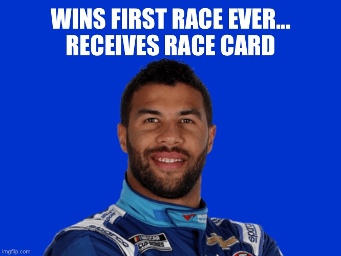 WINS FIRST RACE EVER...
RECEIVES RACE CARD | made w/ Imgflip meme maker