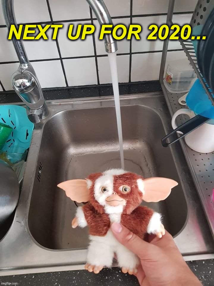 2020 GREMLIN | NEXT UP FOR 2020... | image tagged in gremlin kitchen sink | made w/ Imgflip meme maker