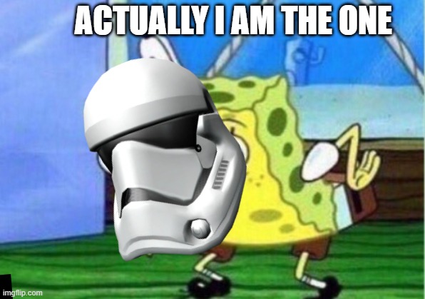 ACTUALLY I AM THE ONE | image tagged in memes,mocking spongebob | made w/ Imgflip meme maker