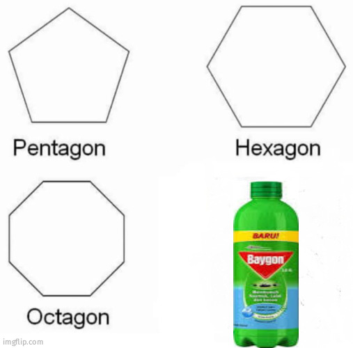 Baygon kill | image tagged in memes,pentagon hexagon octagon | made w/ Imgflip meme maker