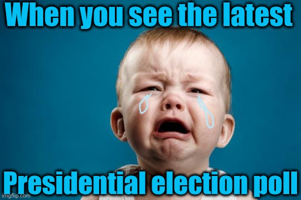 Biden 's leading in every category except white hillbillies!!! ??????? | When you see the latest; Presidential election poll | image tagged in baby crying | made w/ Imgflip meme maker