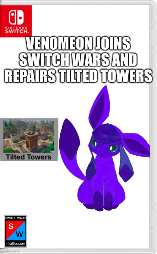 “What the hell happened here?” | VENOMEON JOINS SWITCH WARS AND REPAIRS TILTED TOWERS | image tagged in pokemon | made w/ Imgflip meme maker