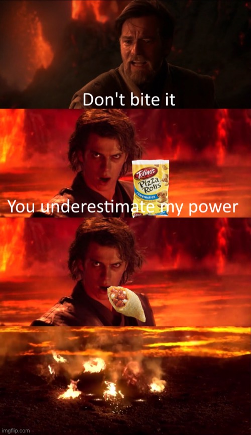 Credit to 33wolverine on r/PrequelMemes | image tagged in star wars,pizza,it's over anakin i have the high ground,relatable | made w/ Imgflip meme maker