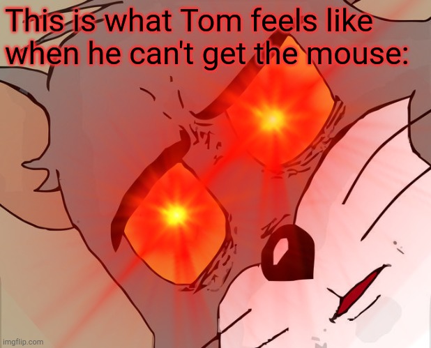 Tom... | This is what Tom feels like when he can't get the mouse: | image tagged in tom and jerry | made w/ Imgflip meme maker