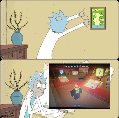 Rick shows clones | image tagged in rick rips wallpaper,roblox,clones | made w/ Imgflip meme maker