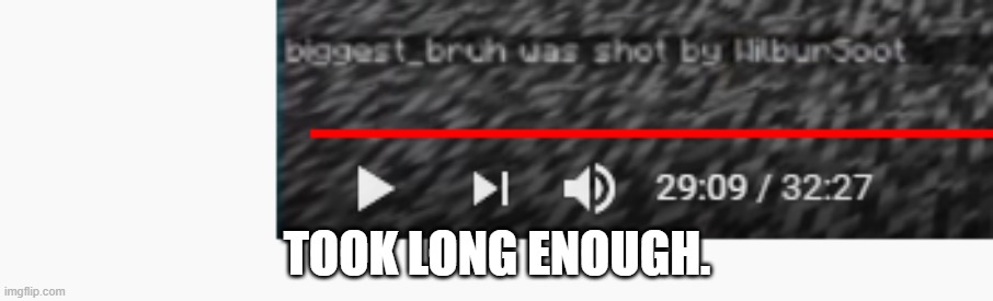 ToOk LoNg eNoUgH | TOOK LONG ENOUGH. | image tagged in minecraft,bruh,bruhh | made w/ Imgflip meme maker