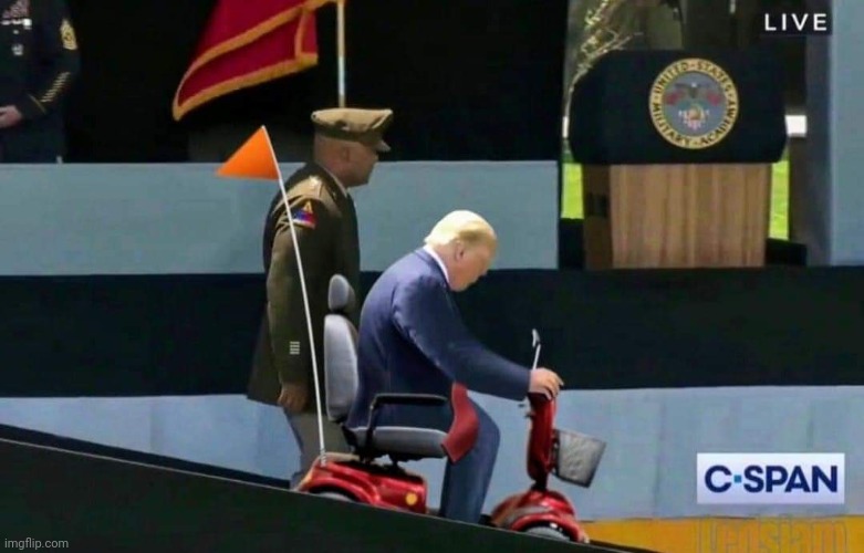 Trump scooter | image tagged in trump scooter | made w/ Imgflip meme maker