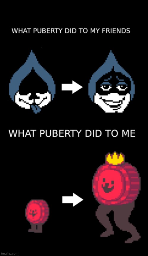 What puperty is like in deltarune | image tagged in deltarune,checker | made w/ Imgflip meme maker
