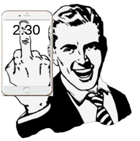 High Quality Iphone middle finger Blank Meme Template