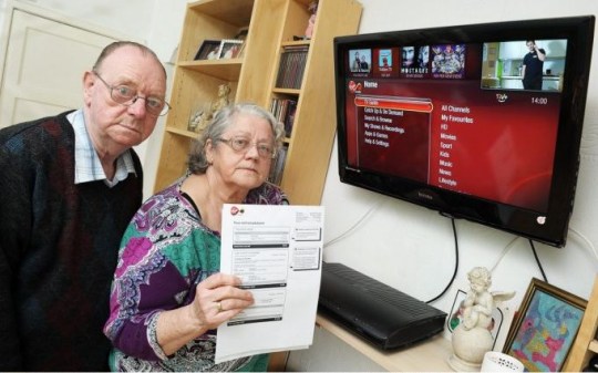 stupid and dumb old people with cringe tv bill Blank Meme Template