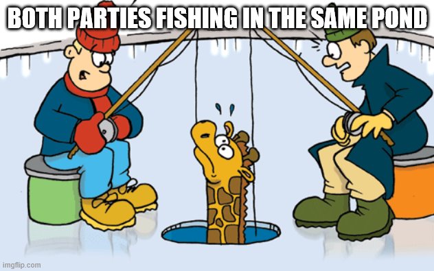 BOTH PARTIES FISHING IN THE SAME POND | made w/ Imgflip meme maker