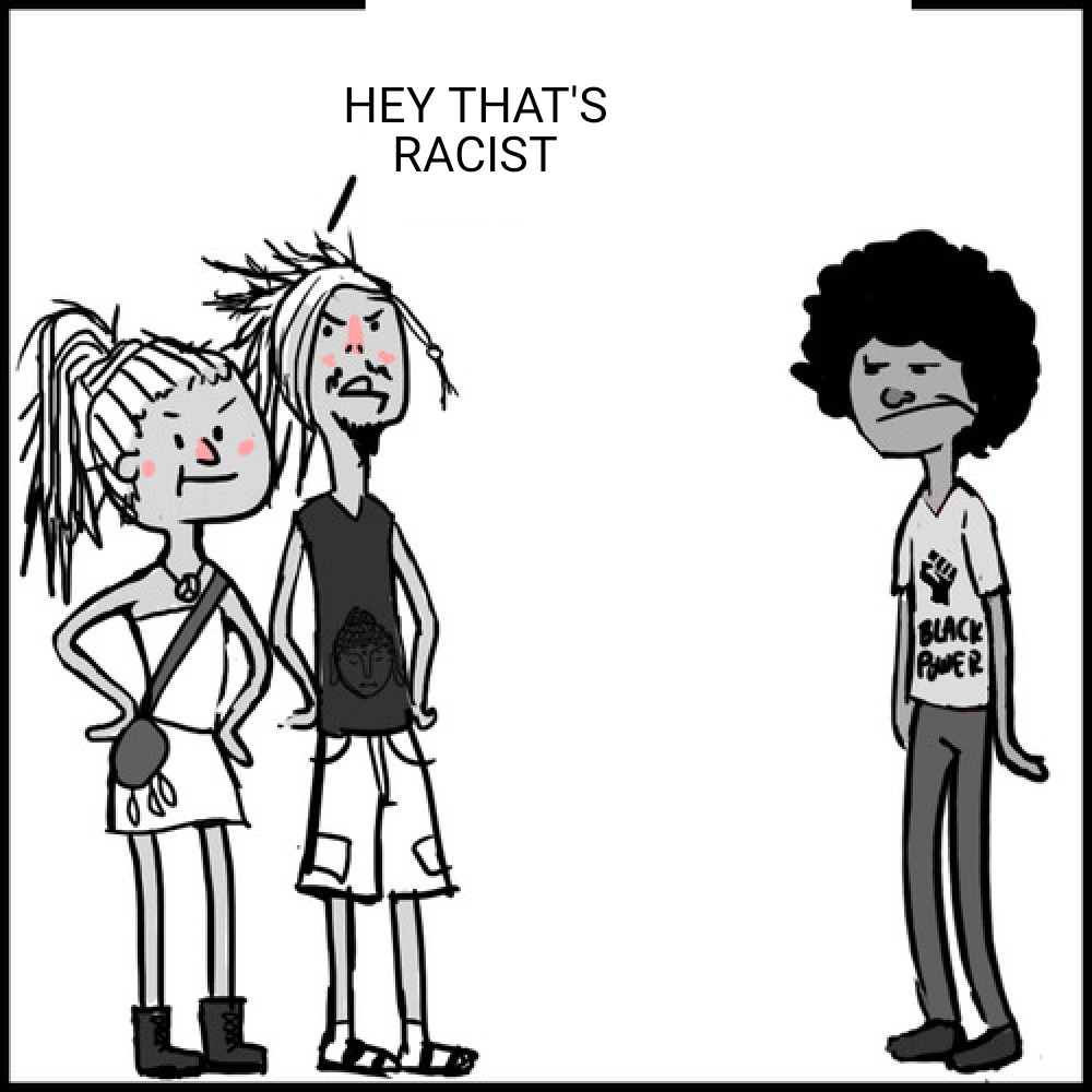 Black power is racist Blank Meme Template