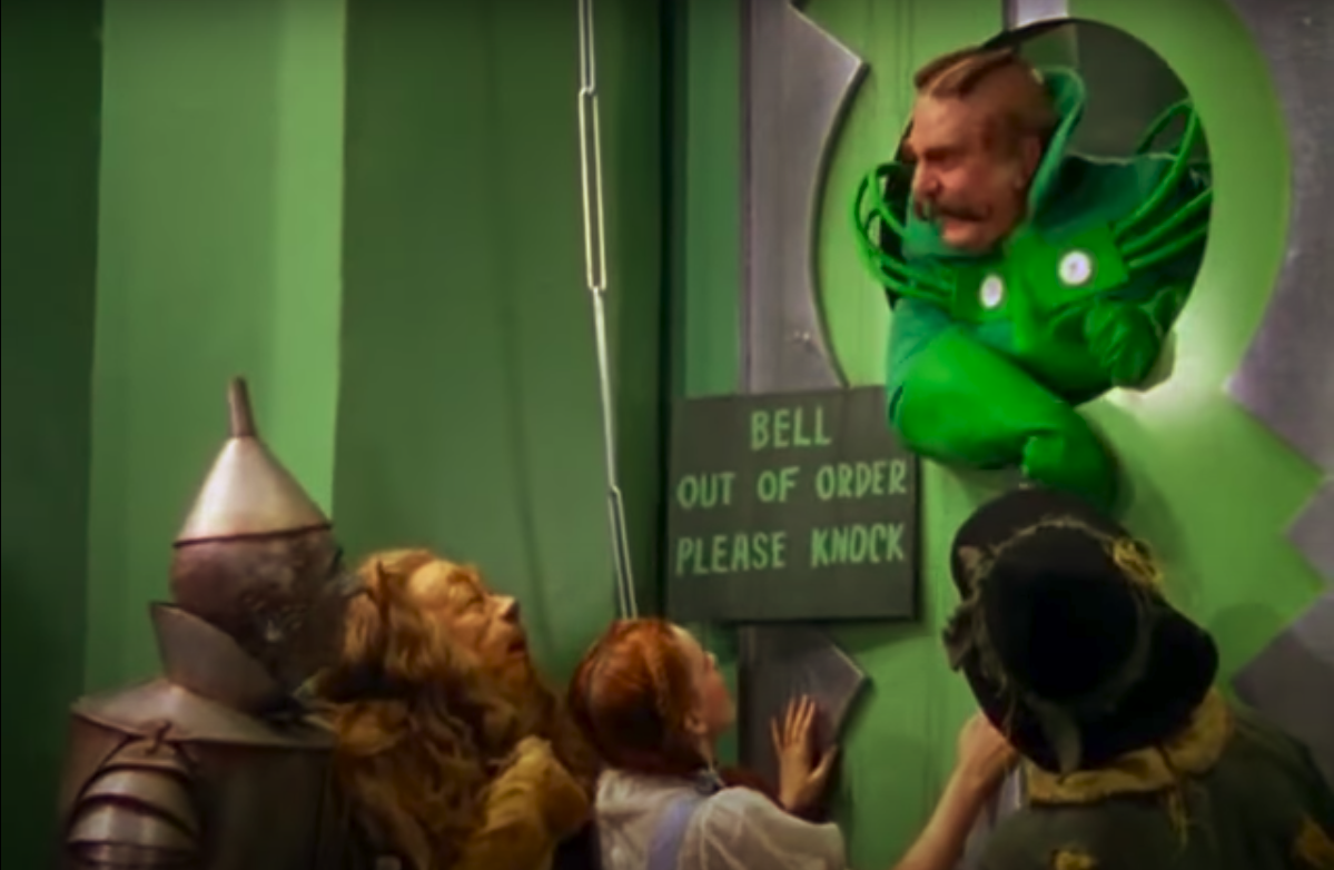 High Quality Wizard of Oz Gatekeeper sign Blank Meme Template