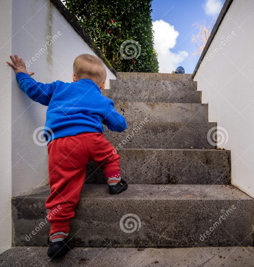 High Quality going up stairs Blank Meme Template