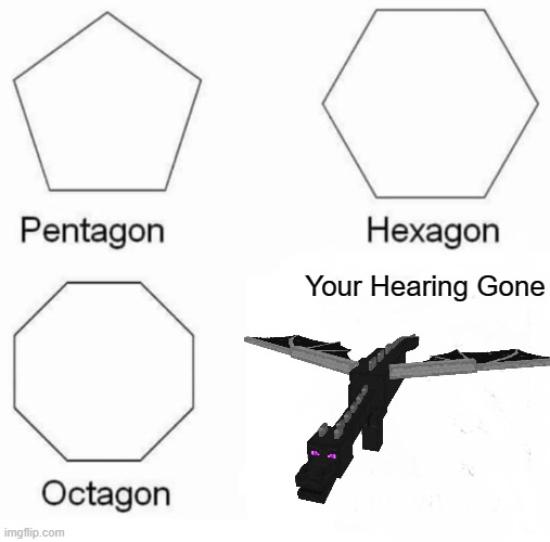 Pentagon Hexagon Octagon Meme | Your Hearing Gone | image tagged in memes,pentagon hexagon octagon | made w/ Imgflip meme maker