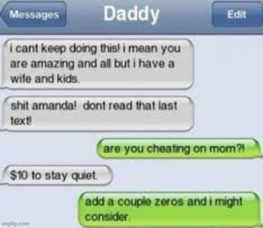 LOL... | image tagged in lol,texting,dad,cheating | made w/ Imgflip meme maker
