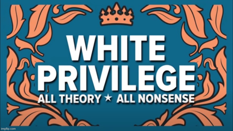 image tagged in white privilege,white privilege is a myth,privilege exists for any given group,theory is just theory,more communist subversion | made w/ Imgflip meme maker