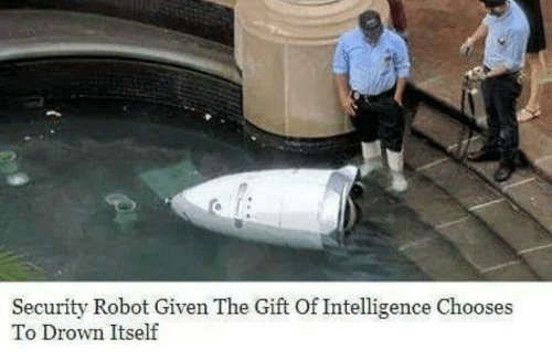 Drowned Security Robot Blank Meme Template