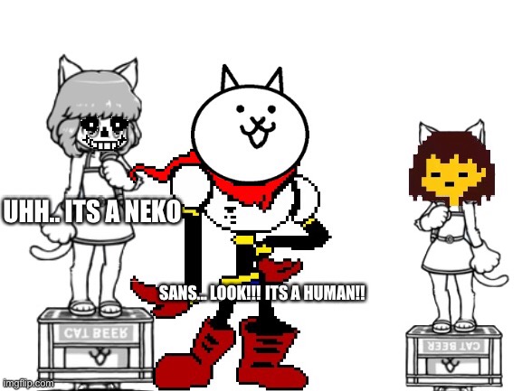Cursed Undertale image | image tagged in memes,funny,sans,papyrus,undertale,cats | made w/ Imgflip meme maker
