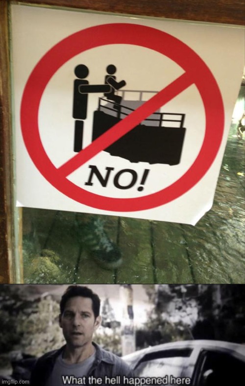 this sign | image tagged in what the hell happened here,memes,funny | made w/ Imgflip meme maker