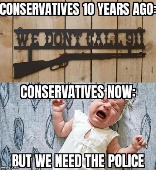 Conservatives have a very bipolar relationship with authority (repost) | image tagged in conservative hypocrisy,conservative logic,911,police,conservatives,repost | made w/ Imgflip meme maker